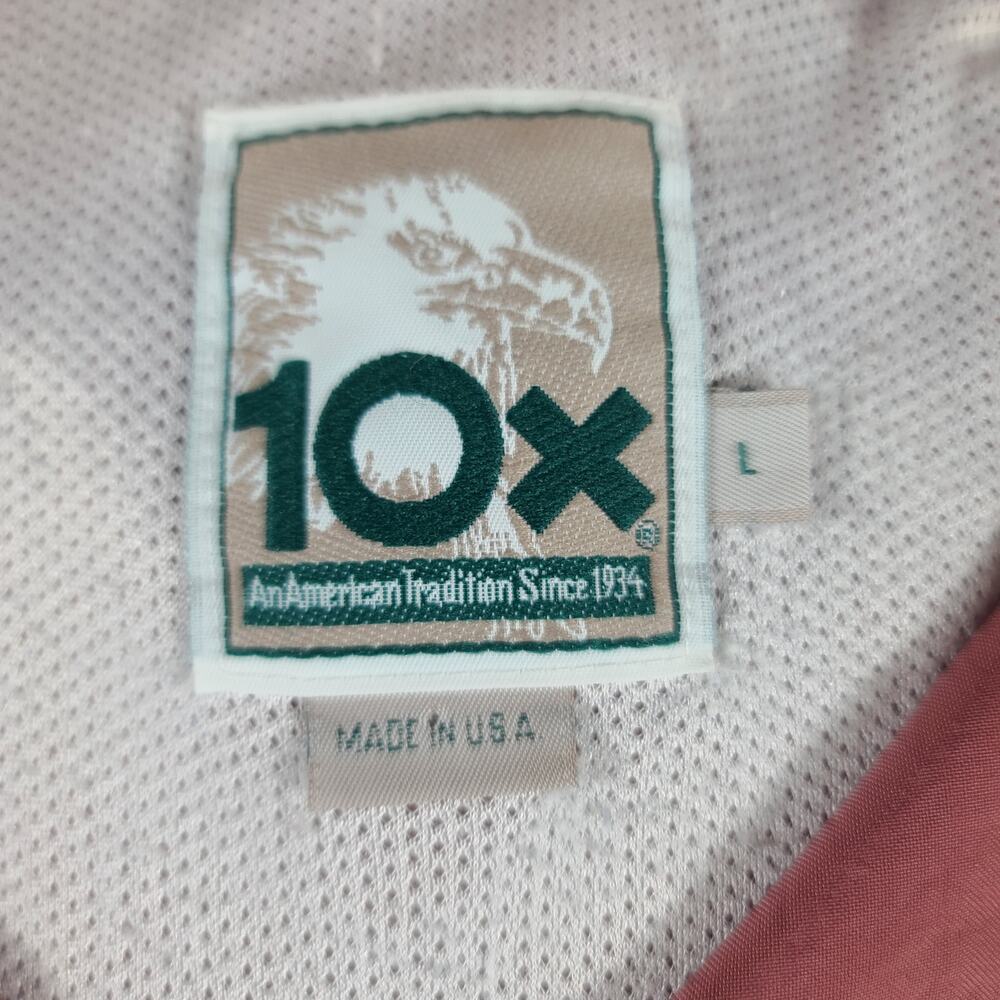 10X PAIR Coral Green Vented Outdoor Safari Fishing Hiking  Vintage USA Shirts L - Picture 3 of 3